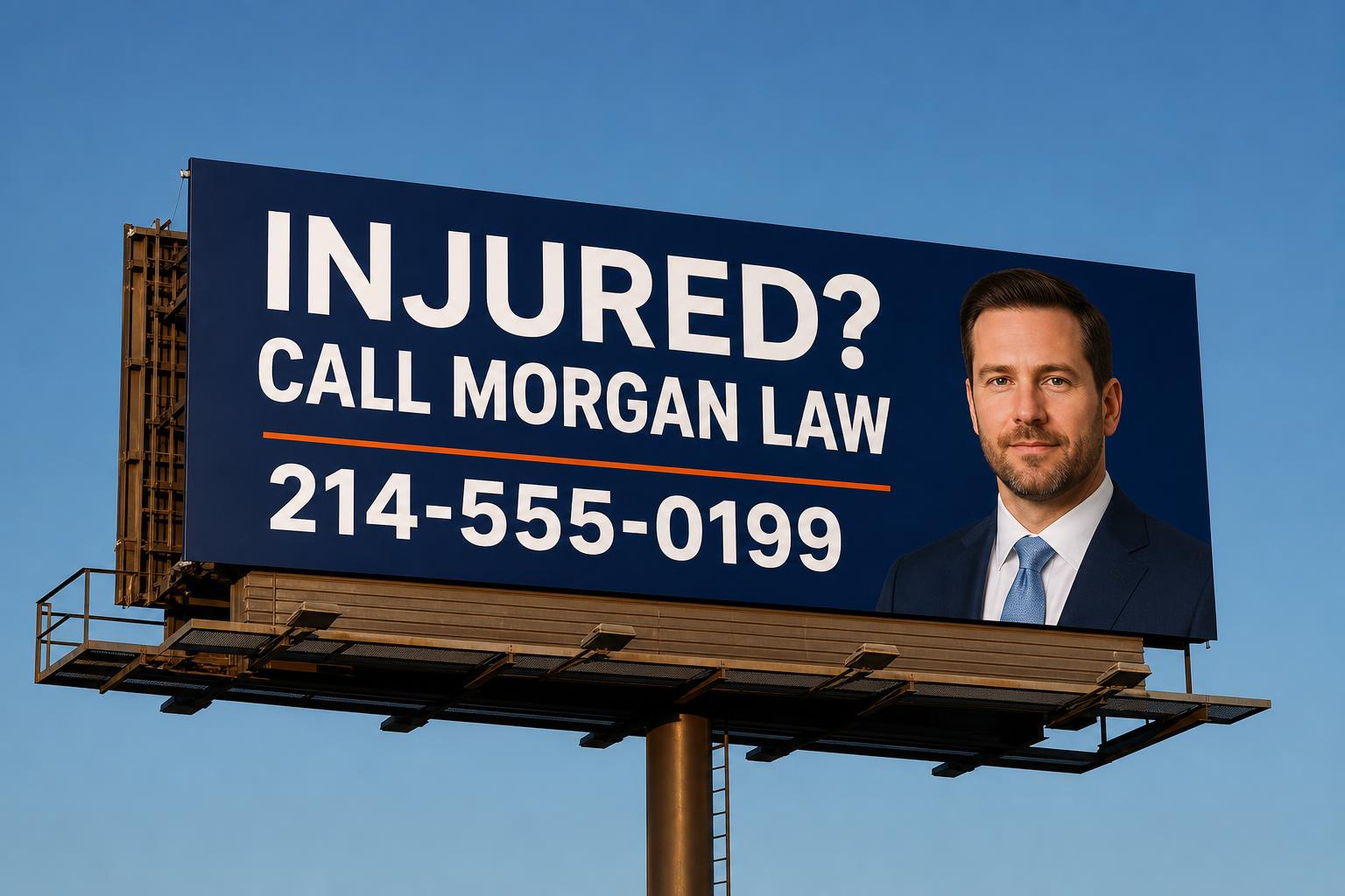 High-contrast minimal billboard